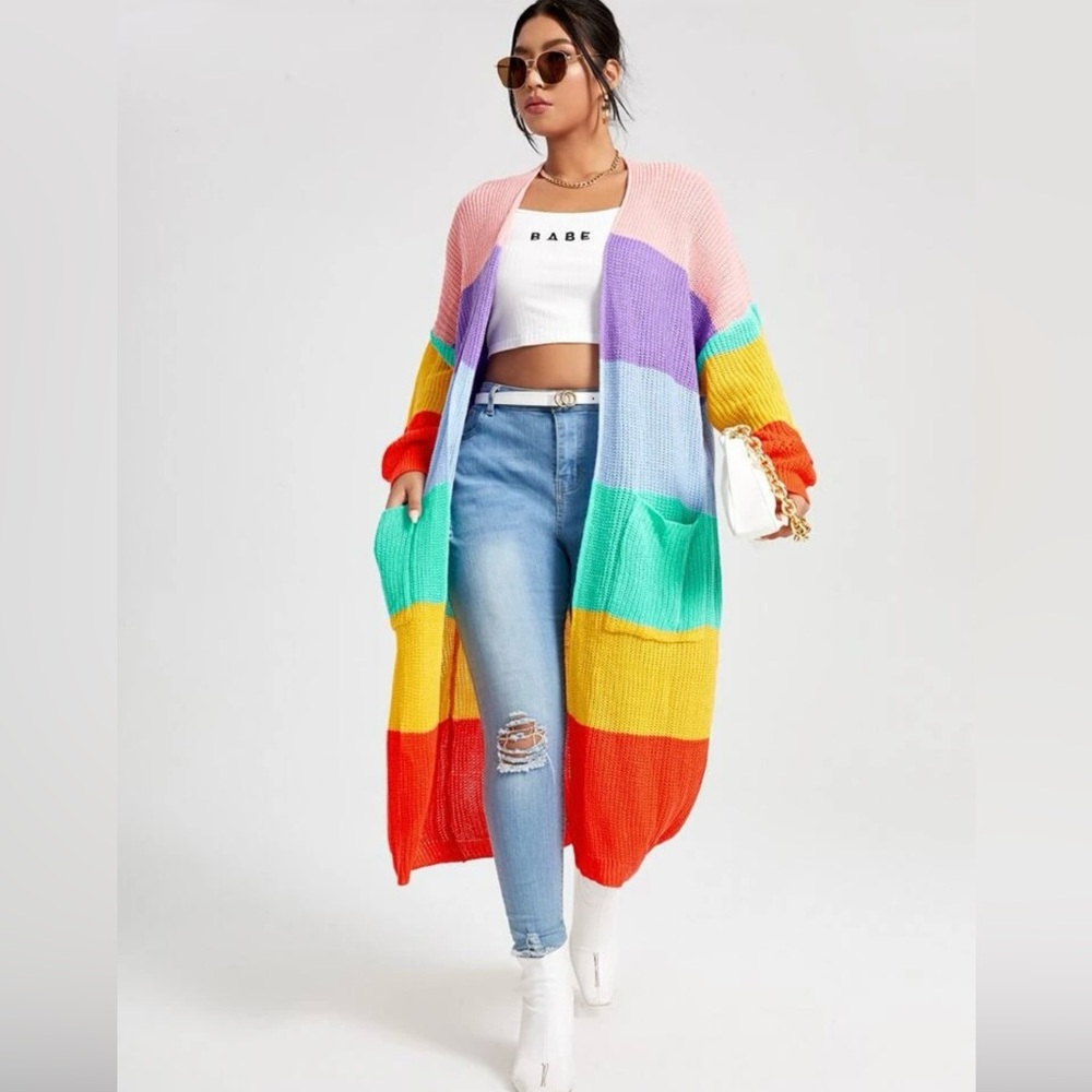 Rainbow Colored Cardigan